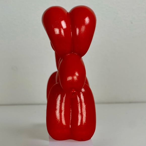 Balloon Animal Red Sparkle Dog Art Sculpture Design Toscano Hand-Cast / Finished - Picture 3 of 6